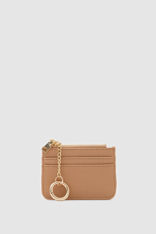 Bijou Zip Cardholder in camel – women's cardholder by Nouva