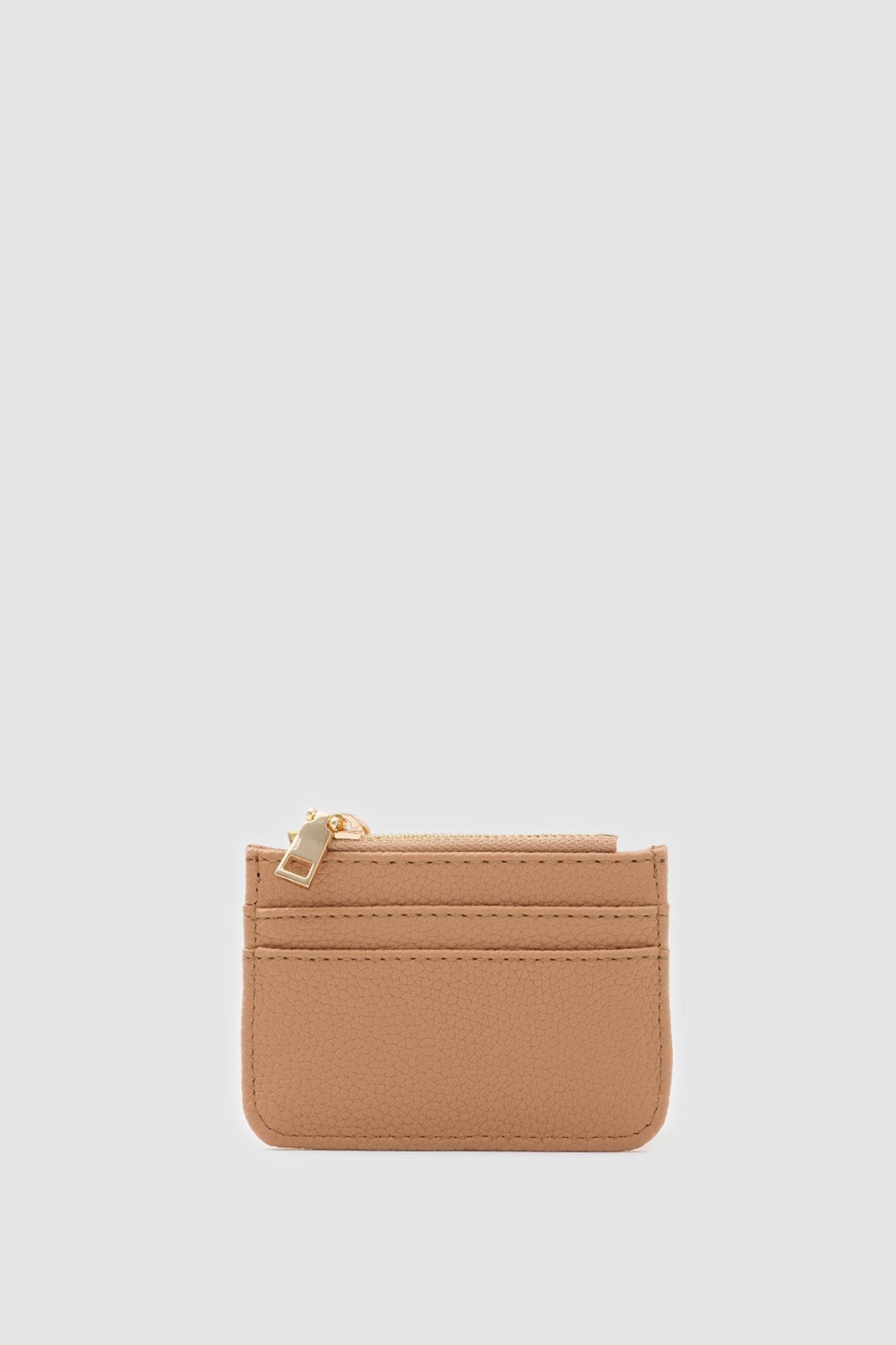 Bijou Zip Cardholder in camel, view 3 – Nouva