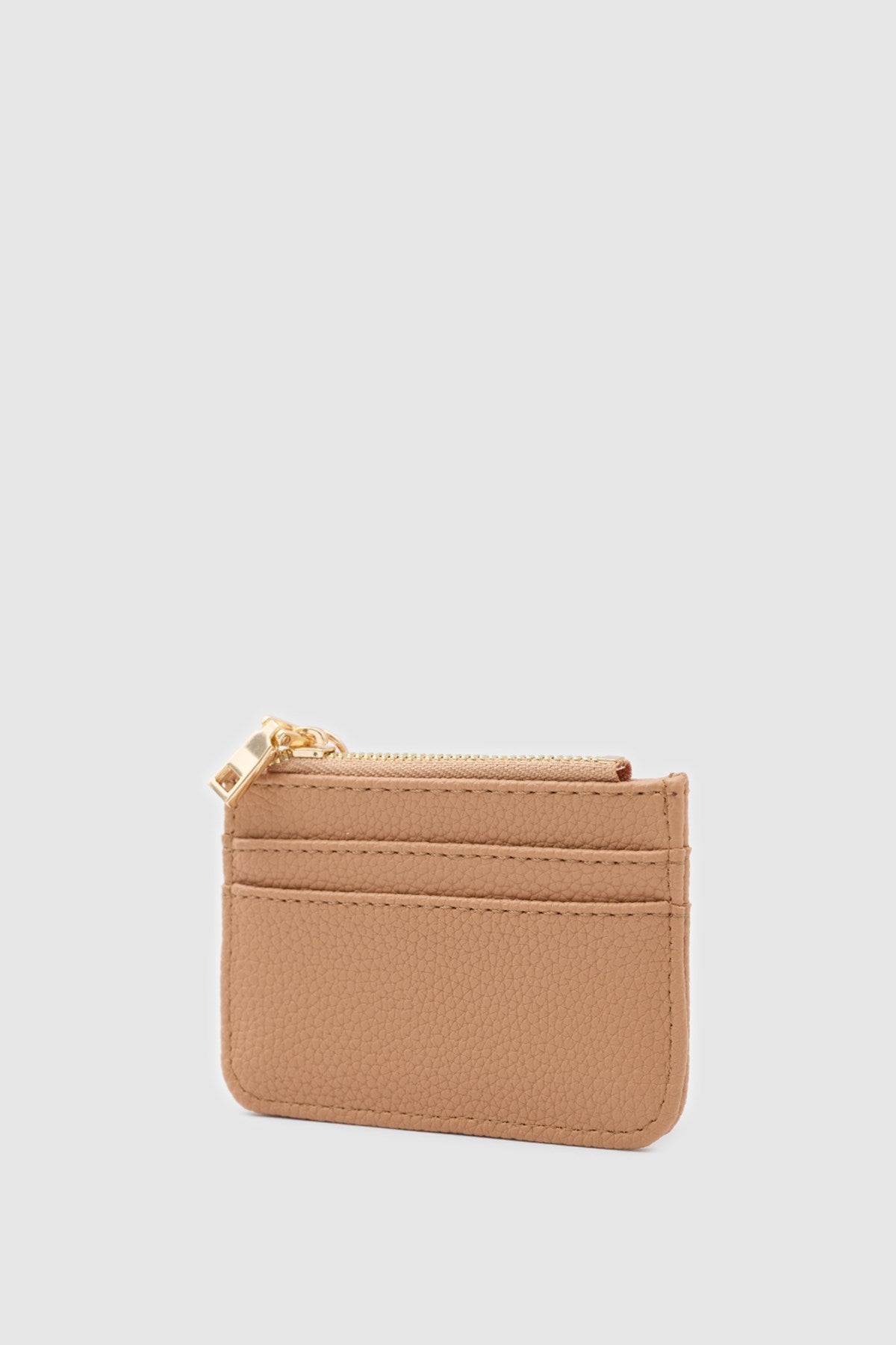 Bijou Zip Cardholder in camel, view 4 – Nouva