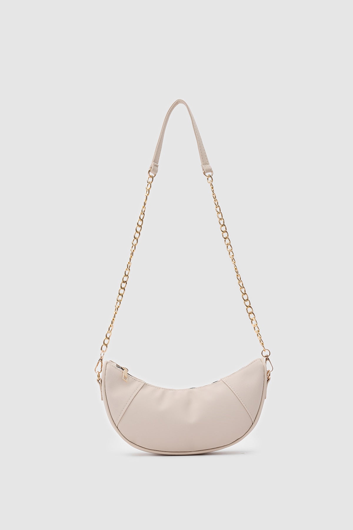 Hilal Chain Half-Moon Crossbody Bag in cream – women's crossbody bag by Nouva