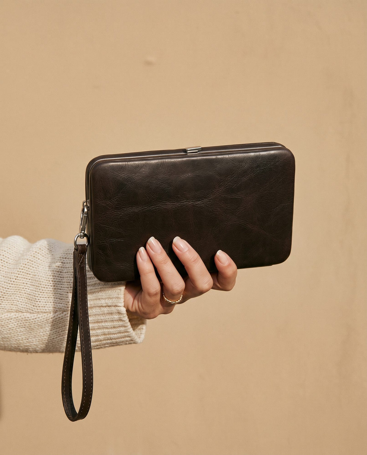 Nouveaute Portfolio Wallet in espresso, view 5 – Nouva