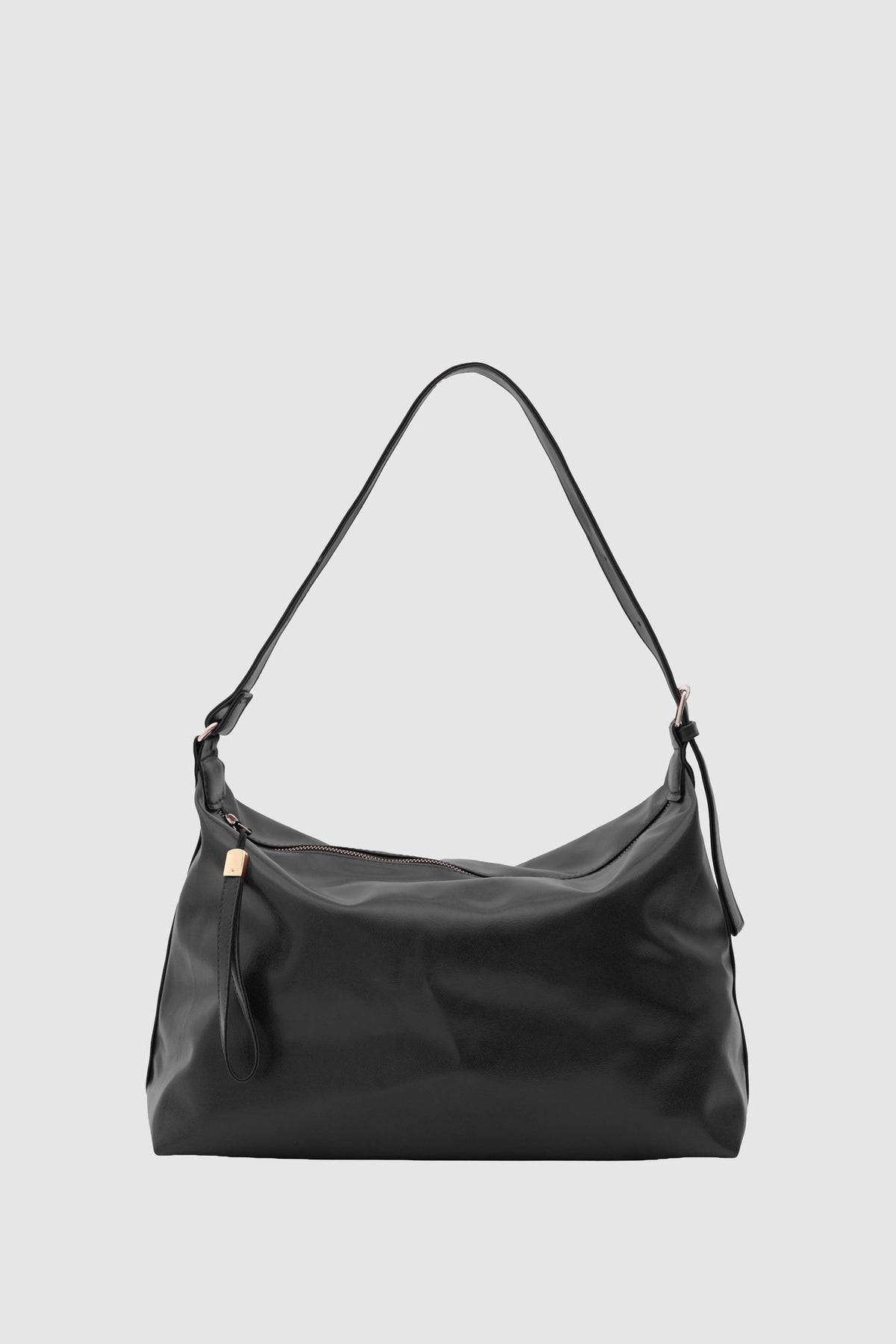 Qamar Slouchy Shoulder Bag in black – women's shoulder bag by Nouva
