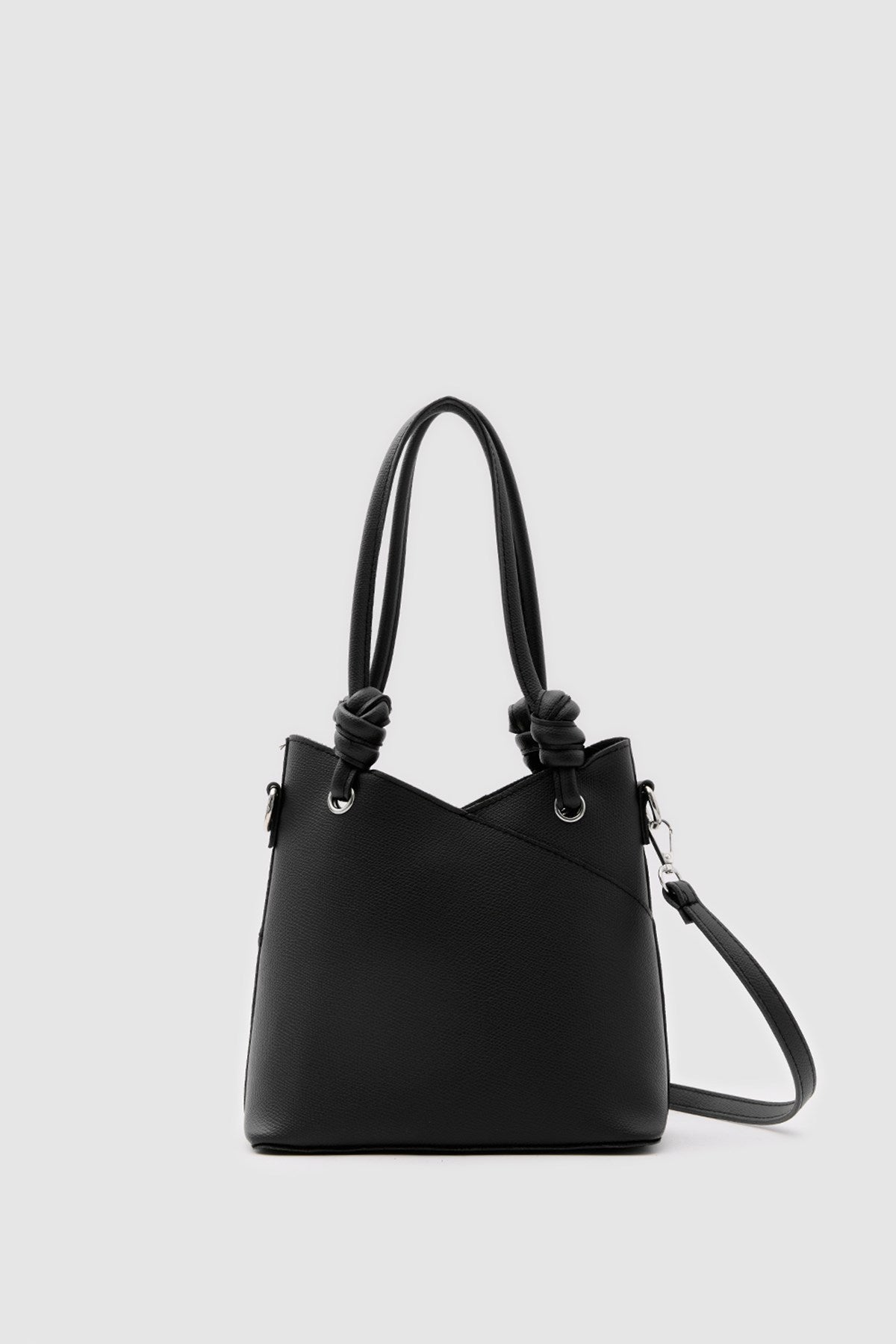 Rigel Asymmetric Shoulder Bag in black, view 2 – Nouva