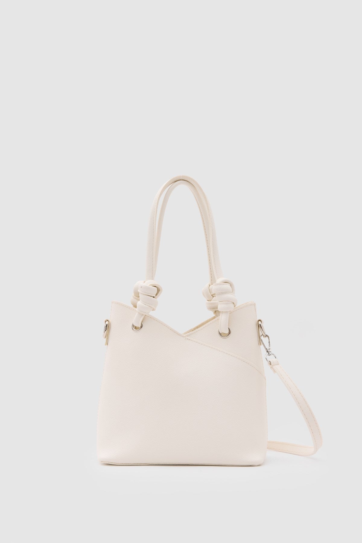Rigel Asymmetric Shoulder Bag in cream, view 2 – Nouva