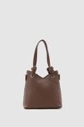 Rigel Asymmetric Shoulder Bag in dark brown – women's shoulder bag by Nouva