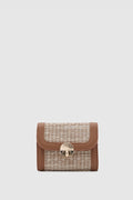 Tresor Straw Wallet in tan – women's straw wallet by Nouva