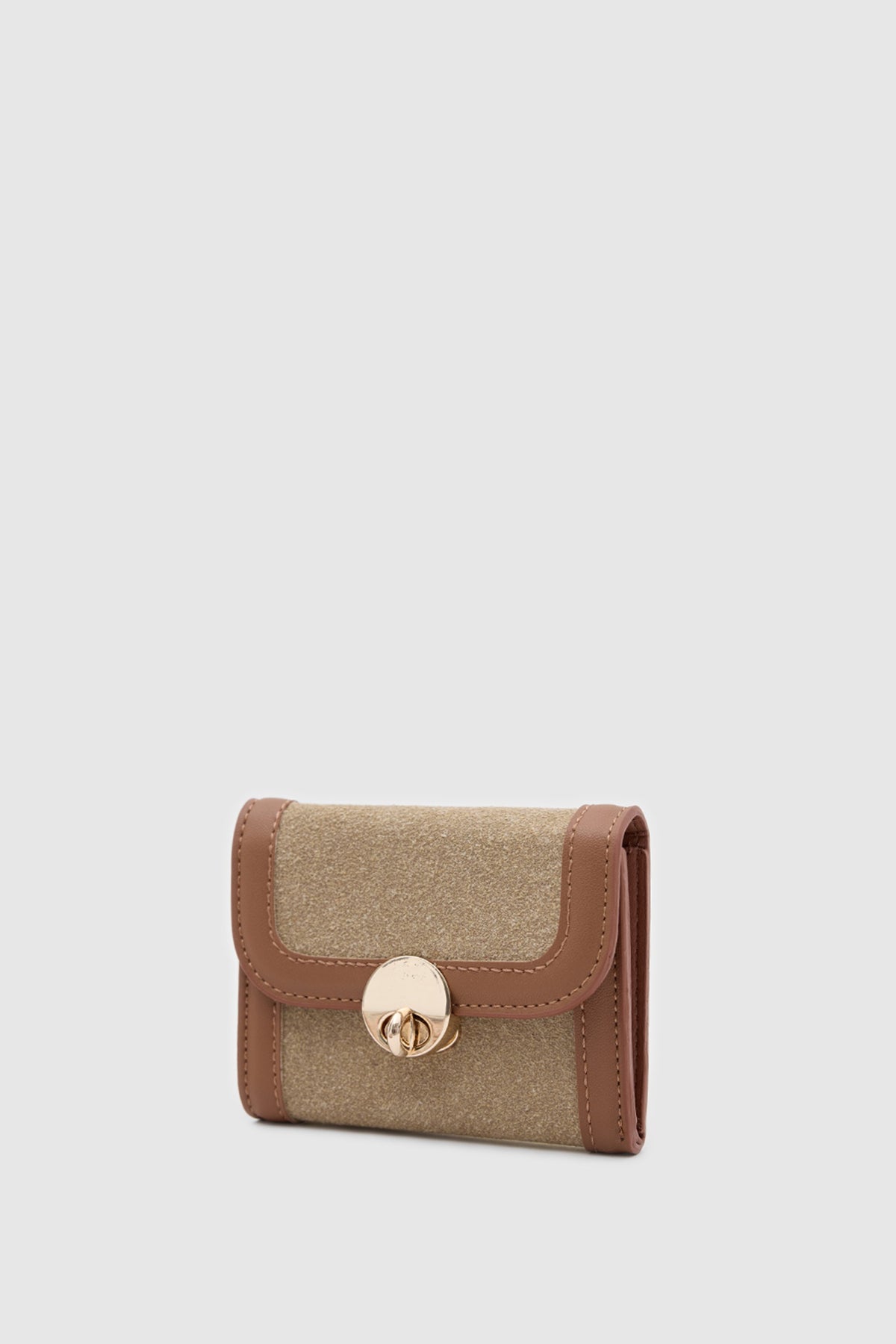 Tresor Suede Wallet in beige, view 2 – Nouva