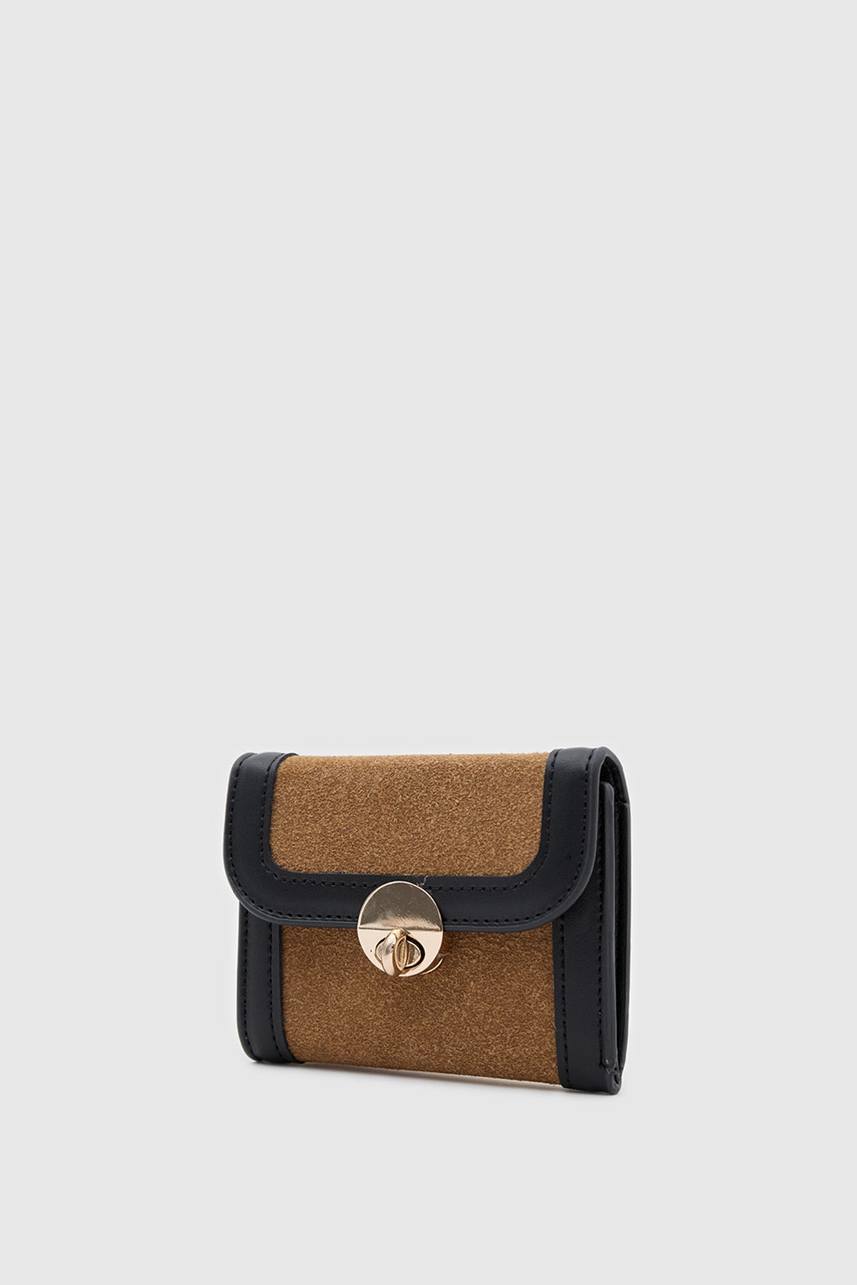 Tresor Suede Wallet in tan, view 2 – Nouva