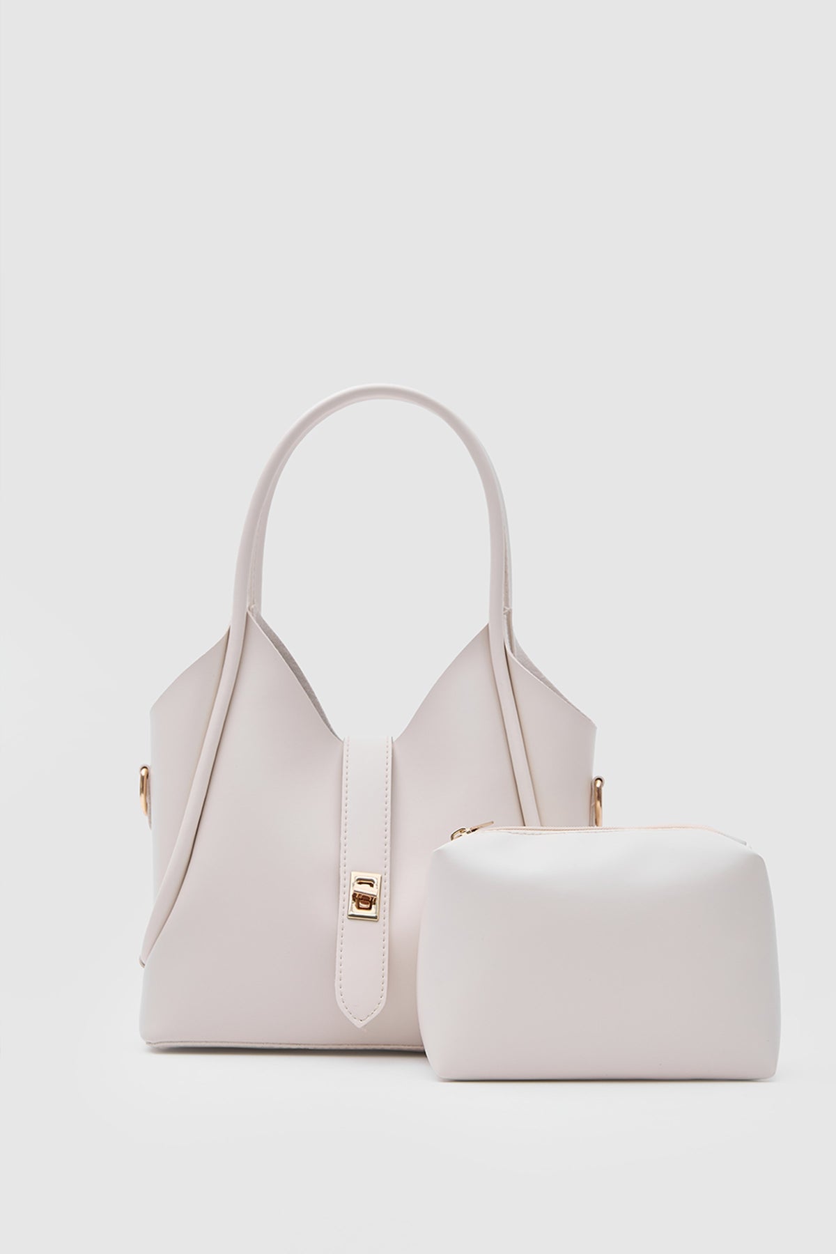 Vega Top-Handle Crossbody Bag in cream, view 4 – Nouva
