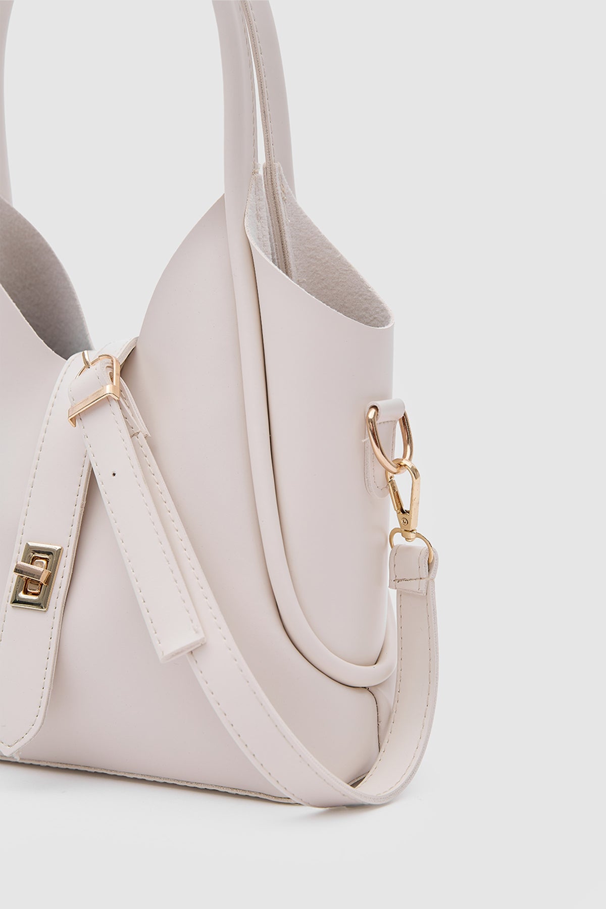Vega Top-Handle Crossbody Bag in cream, view 7 – Nouva