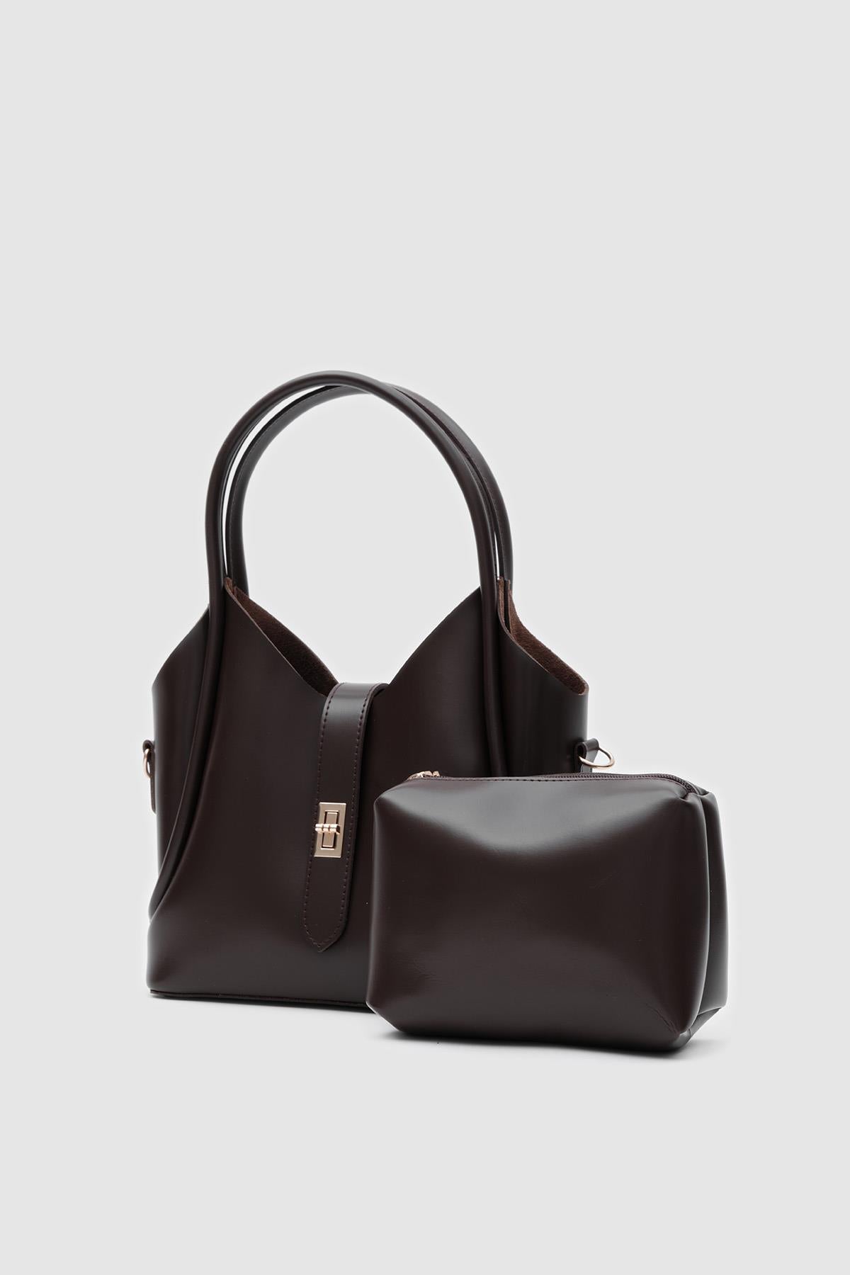Vega Top-Handle Crossbody Bag in espresso, view 2 – Nouva