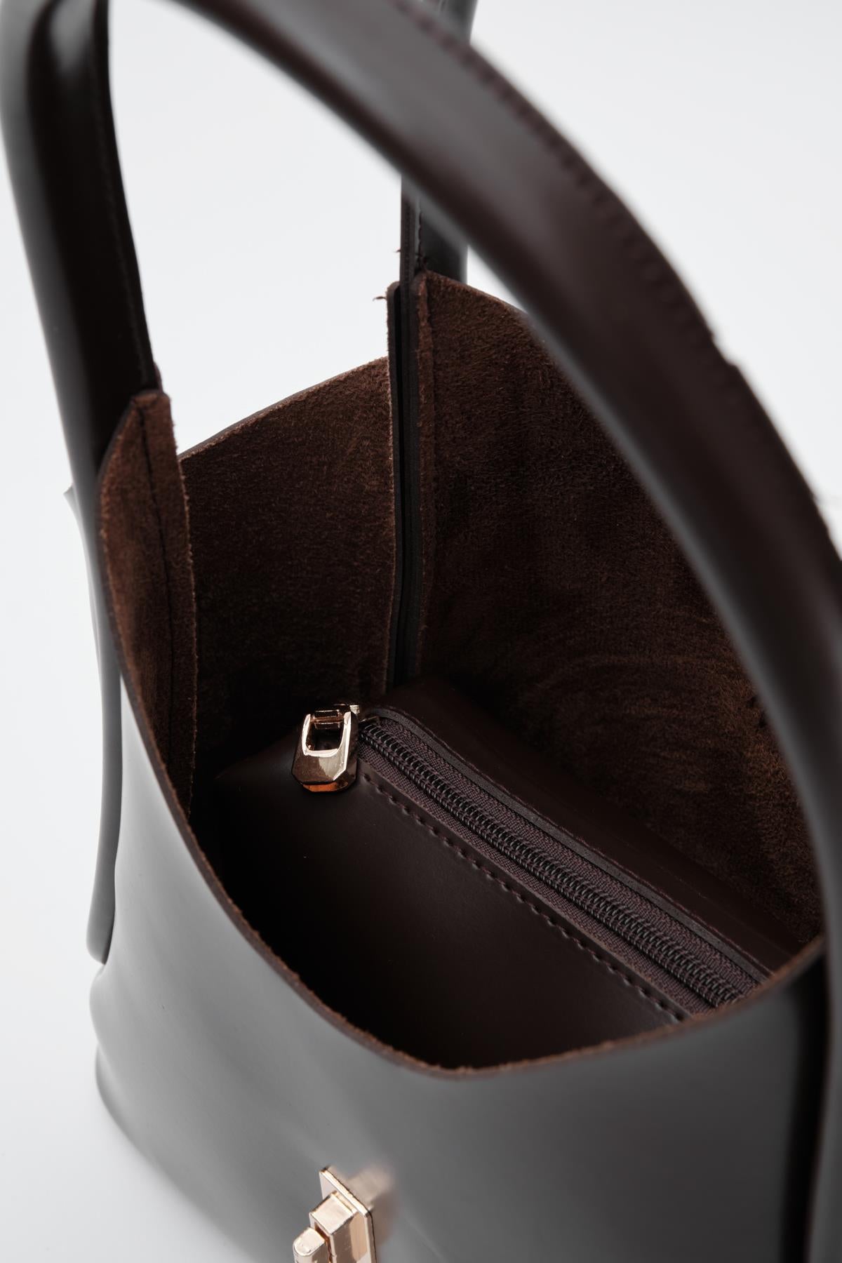 Vega Top-Handle Crossbody Bag in espresso, view 3 – Nouva