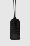 Vitrine Croc-Print Glasses Case in black – women's croc-print sunglasses case by Nouva