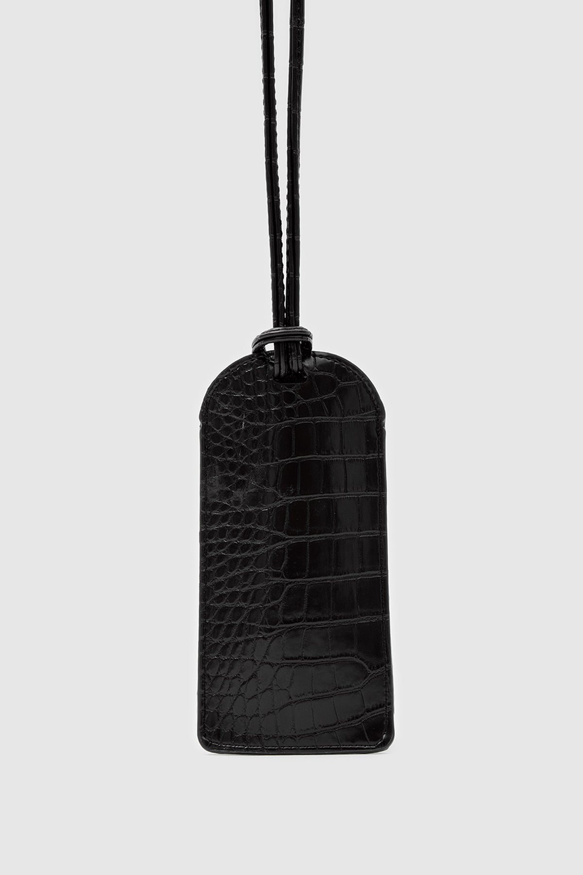 Vitrine Croc-Print Glasses Case in black – women's croc-print sunglasses case by Nouva