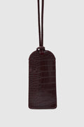 Vitrine Croc-Print Glasses Case in burgundy – women's croc-print sunglasses case by Nouva