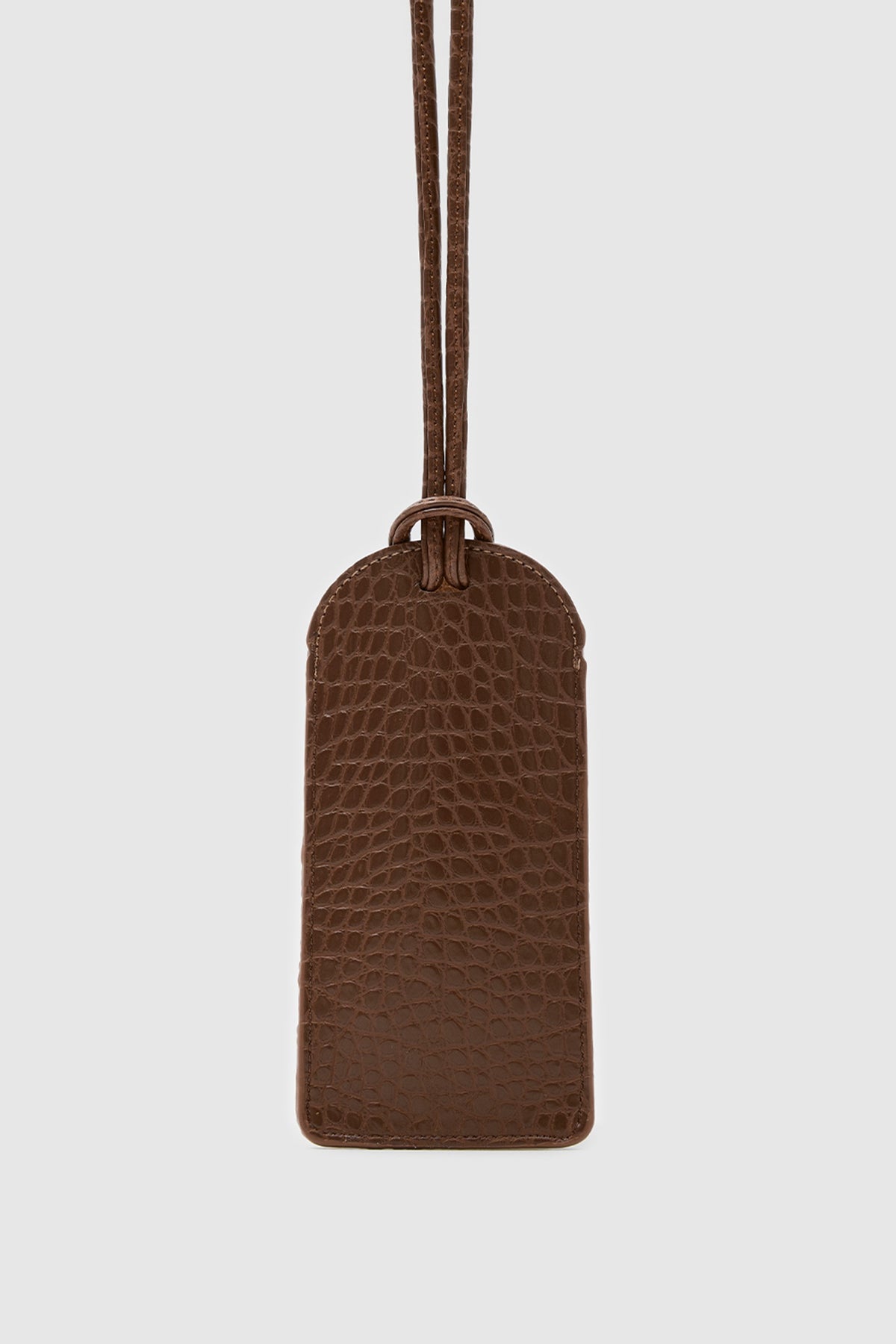 Vitrine Croc-Print Glasses Case in tan – women's croc-print sunglasses case by Nouva
