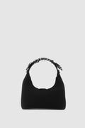Zuhra Scarf-Detail Crossbody Bag in black – women's crossbody bag by Nouva