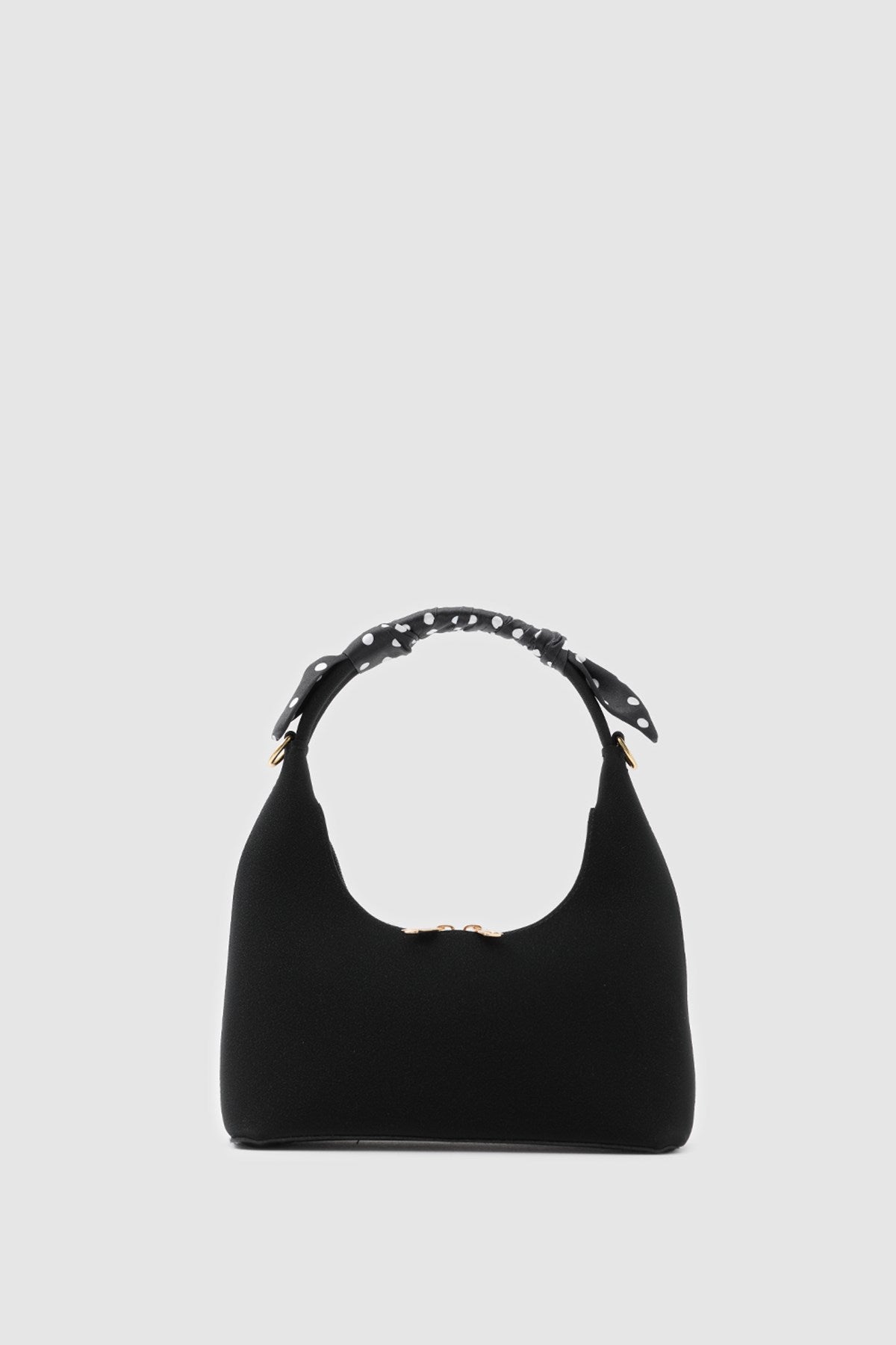 Zuhra Scarf-Detail Crossbody Bag in black – women's crossbody bag by Nouva