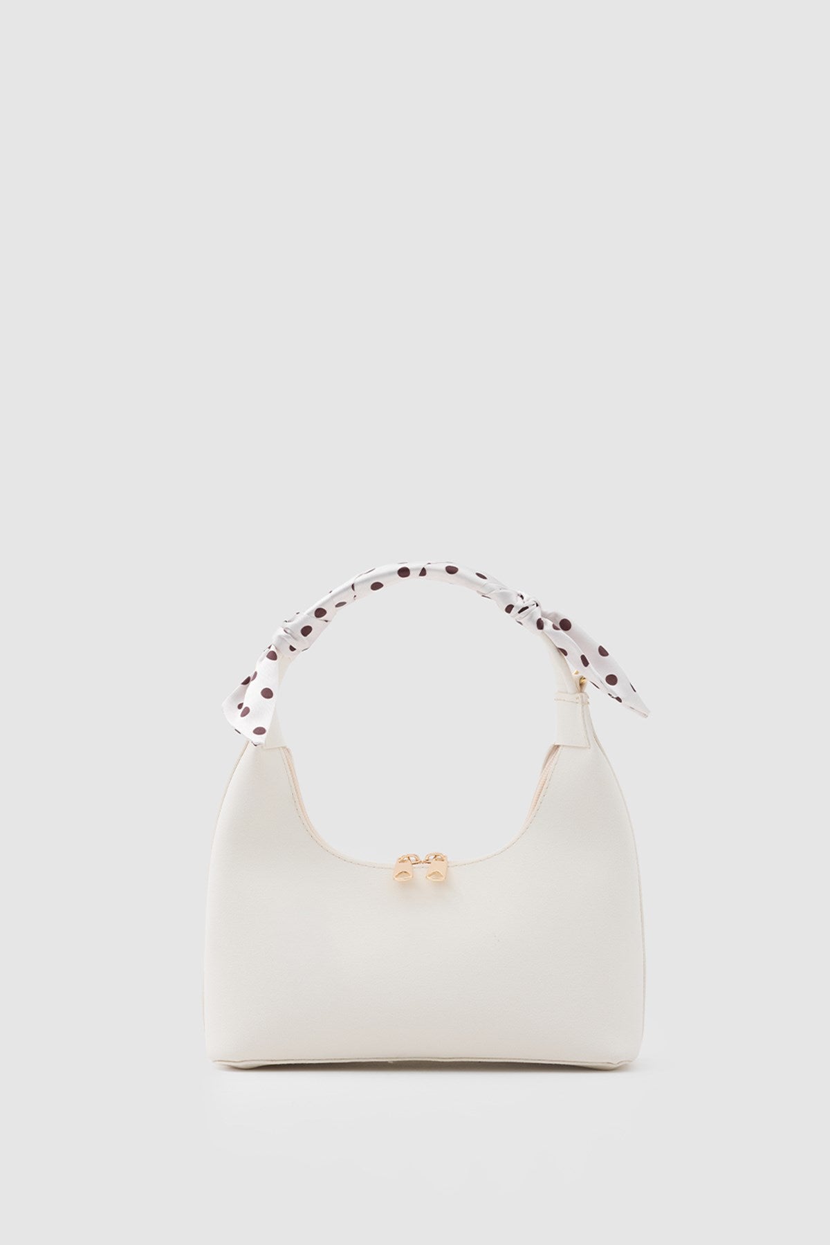 Zuhra Scarf-Detail Crossbody Bag in cream – women's crossbody bag by Nouva