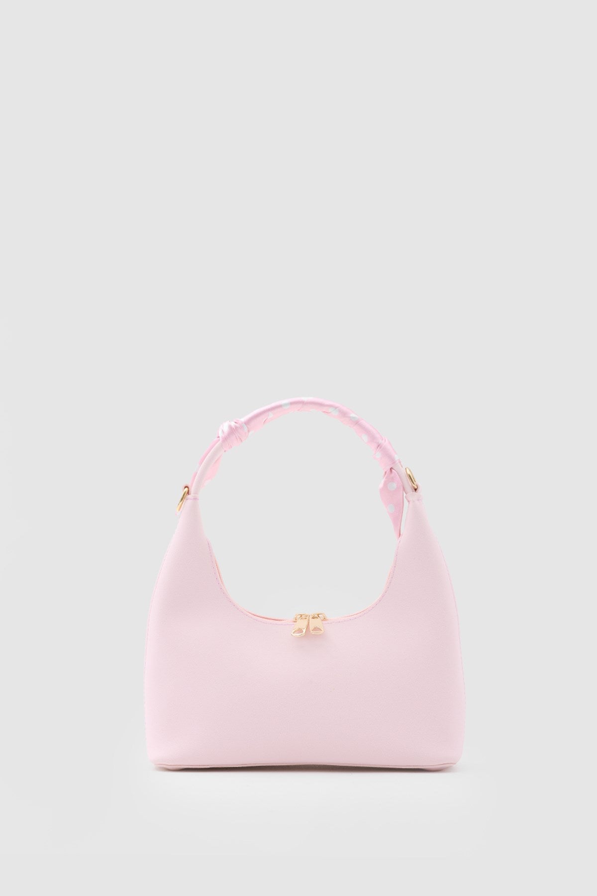 Zuhra Scarf-Detail Crossbody Bag in powder pink – women's crossbody bag by Nouva