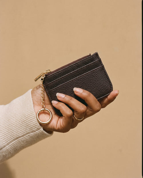 Bijou Zip Cardholder in espresso, view 2 – Nouva