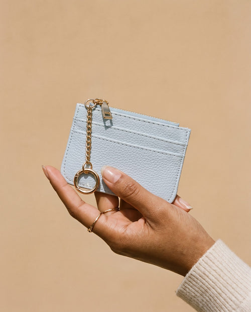 Bijou Zip Cardholder in baby blue, view 2 – Nouva