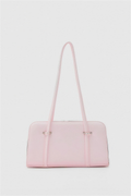 Badr Metal-Detail Baguette Bag in Powder Pink